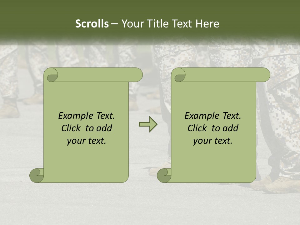 A Group Of Military Men Standing In Formation PowerPoint Template