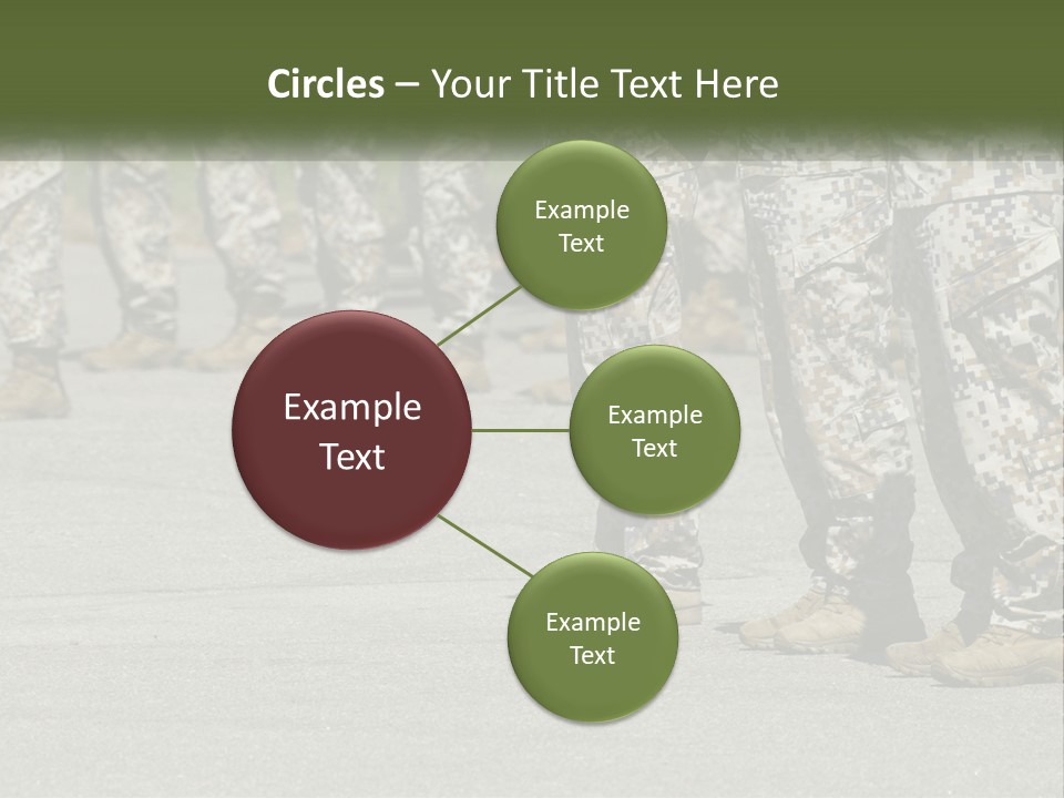 A Group Of Military Men Standing In Formation PowerPoint Template