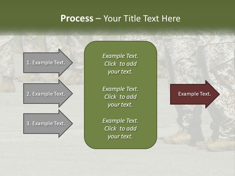A Group Of Military Men Standing In Formation PowerPoint Template