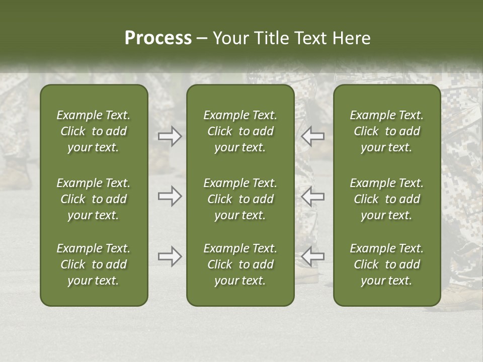 A Group Of Military Men Standing In Formation PowerPoint Template