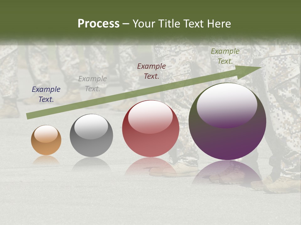 A Group Of Military Men Standing In Formation PowerPoint Template