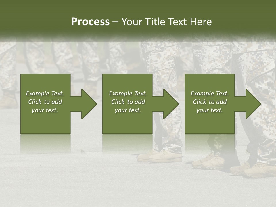 A Group Of Military Men Standing In Formation PowerPoint Template