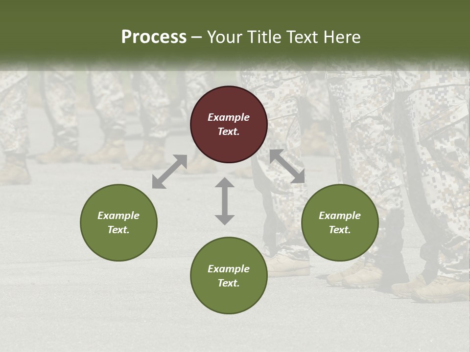 A Group Of Military Men Standing In Formation PowerPoint Template