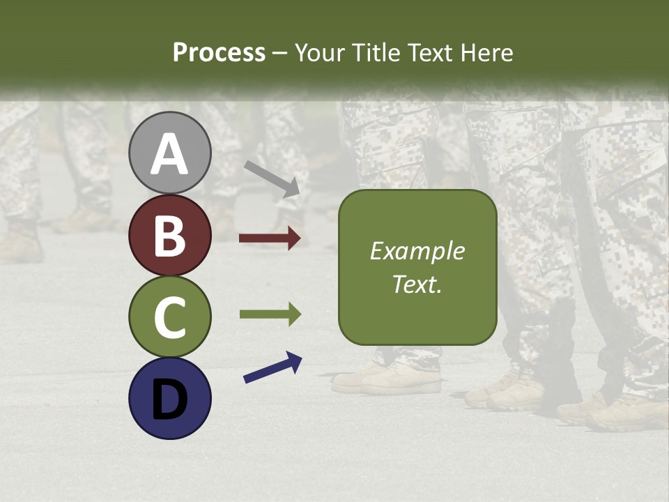 A Group Of Military Men Standing In Formation PowerPoint Template