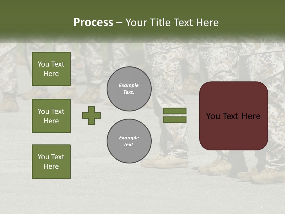 A Group Of Military Men Standing In Formation PowerPoint Template