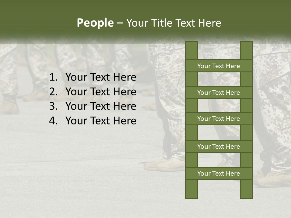 A Group Of Military Men Standing In Formation PowerPoint Template