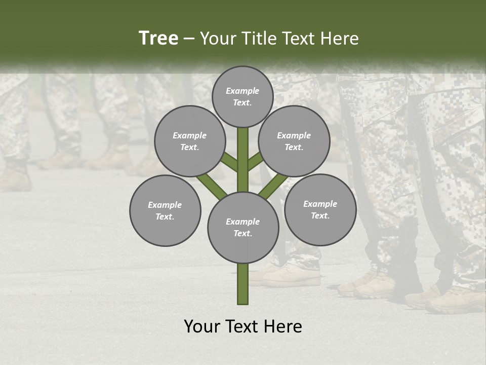 A Group Of Military Men Standing In Formation PowerPoint Template