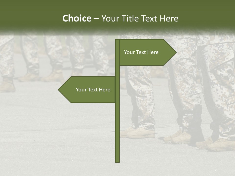 A Group Of Military Men Standing In Formation PowerPoint Template