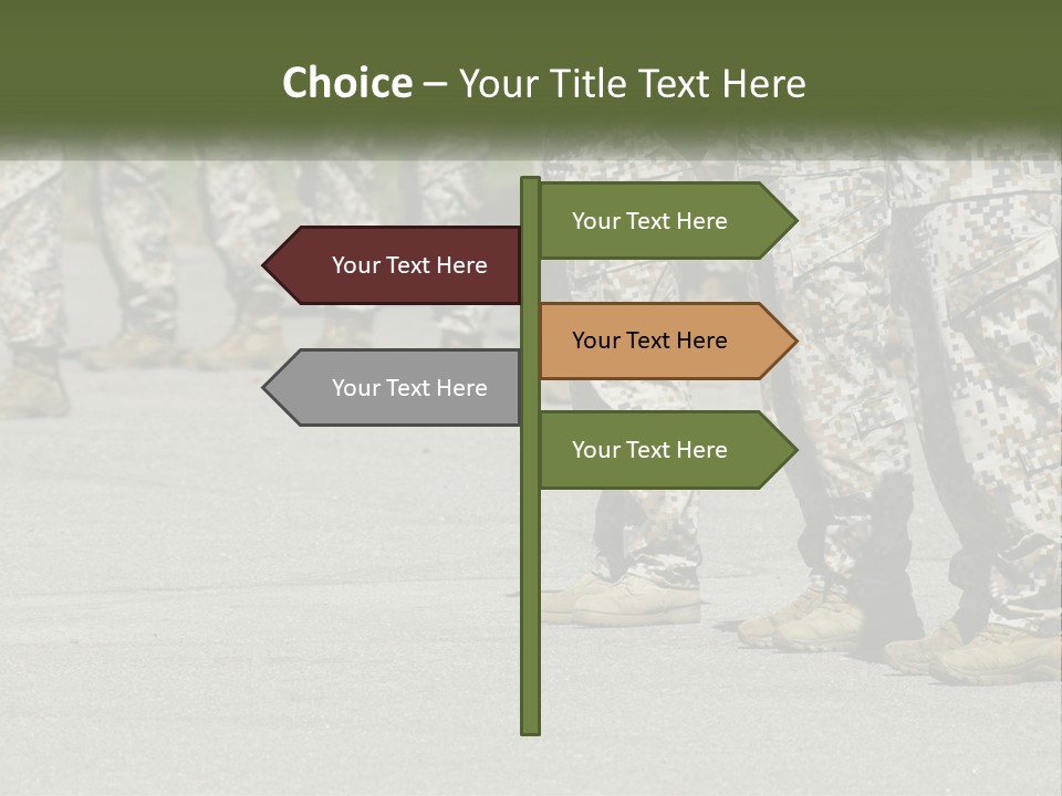 A Group Of Military Men Standing In Formation PowerPoint Template