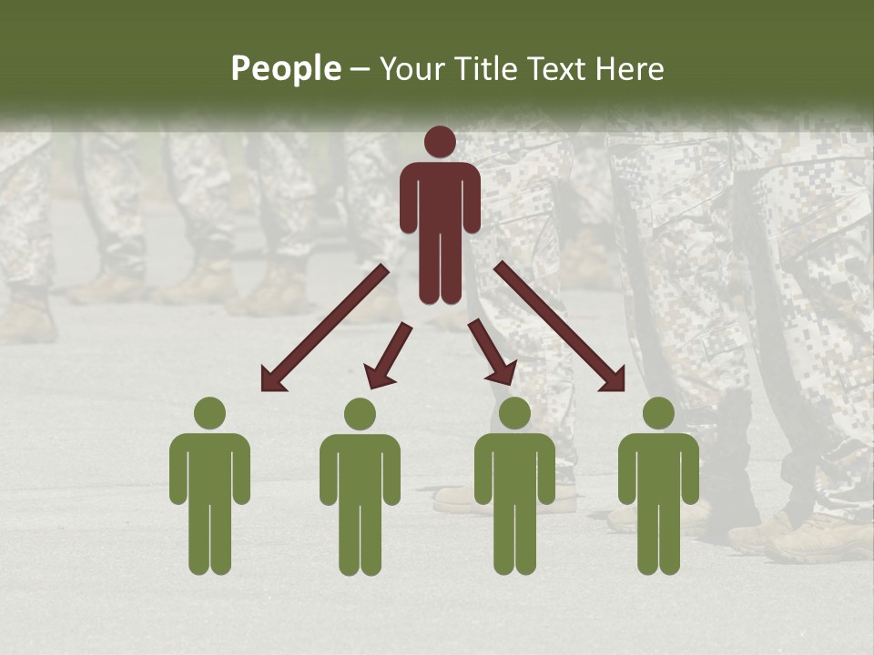 A Group Of Military Men Standing In Formation PowerPoint Template