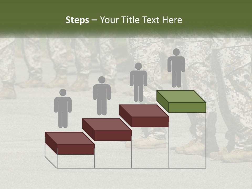 A Group Of Military Men Standing In Formation PowerPoint Template