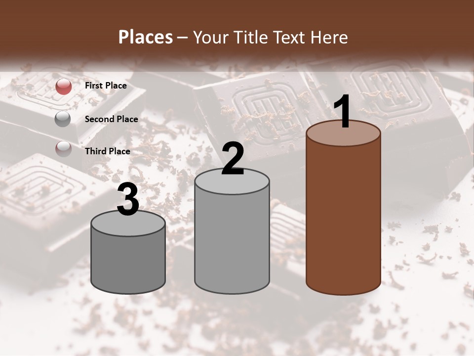 A Pile Of Chocolate Pieces With A Bite Taken Out Of It PowerPoint Template