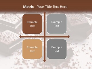 A Pile Of Chocolate Pieces With A Bite Taken Out Of It PowerPoint Template