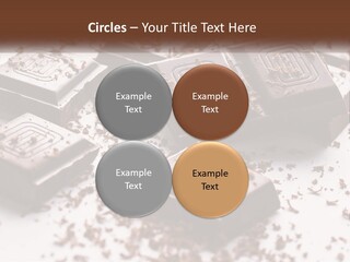 A Pile Of Chocolate Pieces With A Bite Taken Out Of It PowerPoint Template