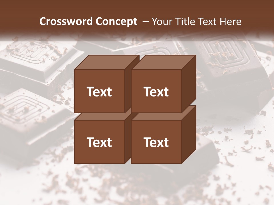 A Pile Of Chocolate Pieces With A Bite Taken Out Of It PowerPoint Template