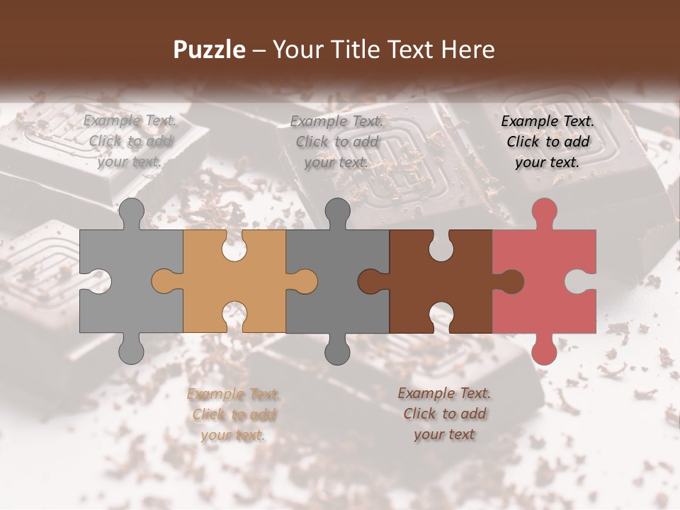 A Pile Of Chocolate Pieces With A Bite Taken Out Of It PowerPoint Template