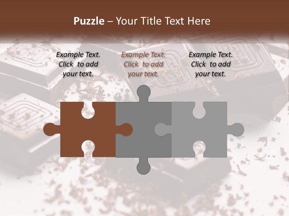 A Pile Of Chocolate Pieces With A Bite Taken Out Of It PowerPoint Template
