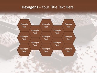 A Pile Of Chocolate Pieces With A Bite Taken Out Of It PowerPoint Template