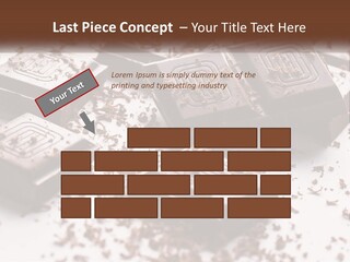 A Pile Of Chocolate Pieces With A Bite Taken Out Of It PowerPoint Template