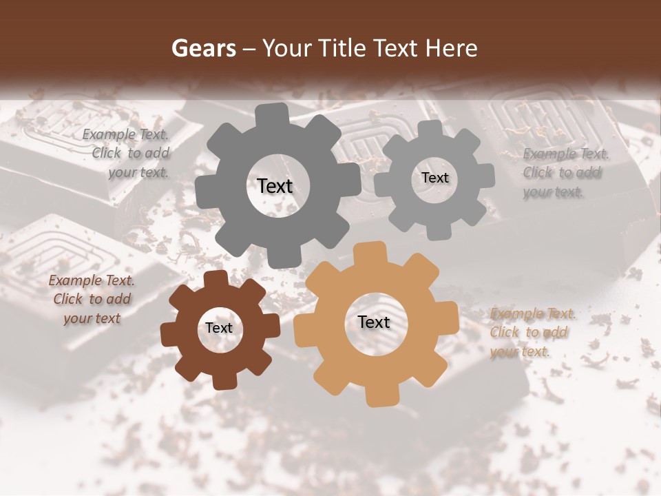 A Pile Of Chocolate Pieces With A Bite Taken Out Of It PowerPoint Template