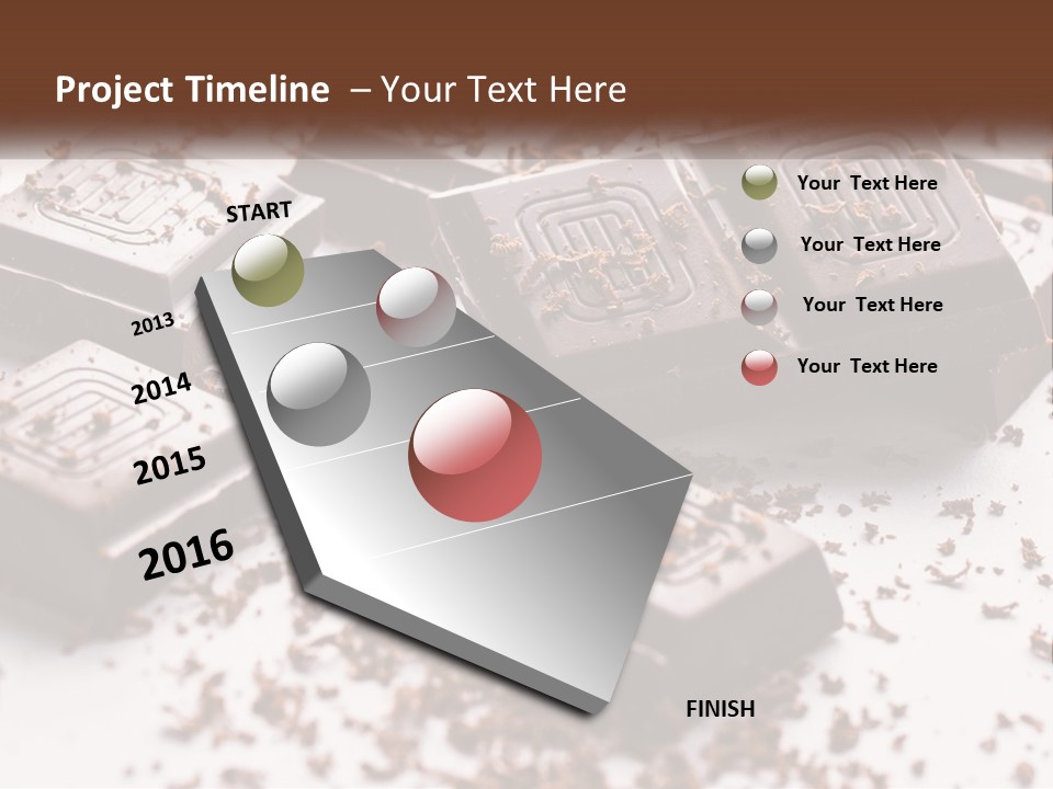 A Pile Of Chocolate Pieces With A Bite Taken Out Of It PowerPoint Template