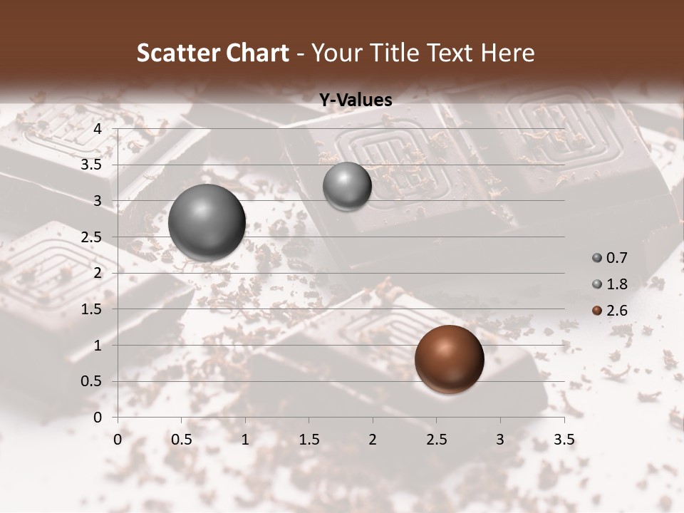 A Pile Of Chocolate Pieces With A Bite Taken Out Of It PowerPoint Template