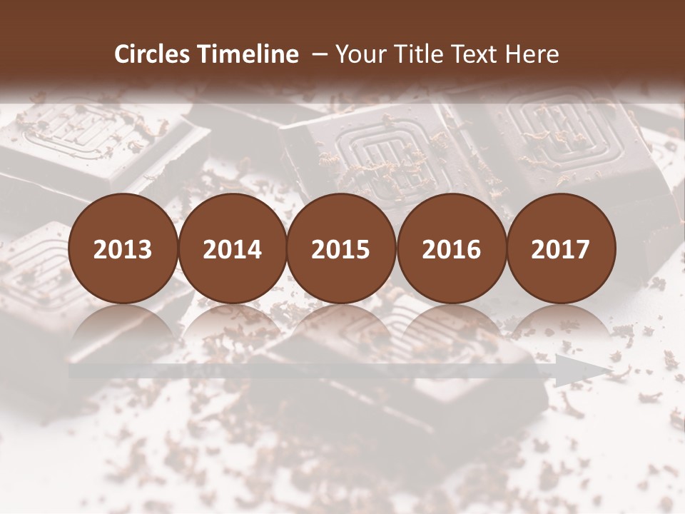 A Pile Of Chocolate Pieces With A Bite Taken Out Of It PowerPoint Template