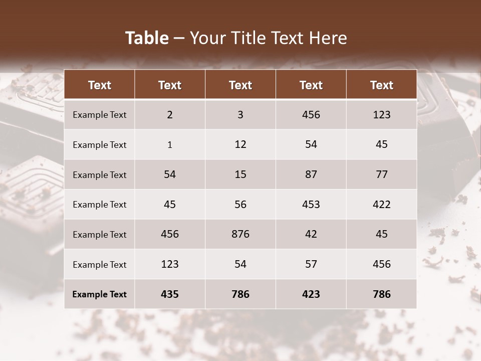 A Pile Of Chocolate Pieces With A Bite Taken Out Of It PowerPoint Template
