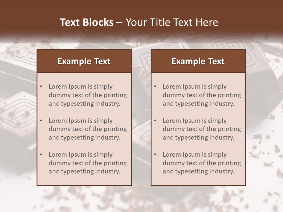 A Pile Of Chocolate Pieces With A Bite Taken Out Of It PowerPoint Template