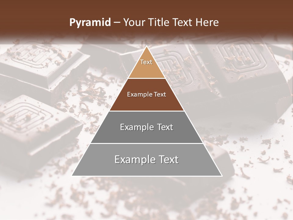 A Pile Of Chocolate Pieces With A Bite Taken Out Of It PowerPoint Template