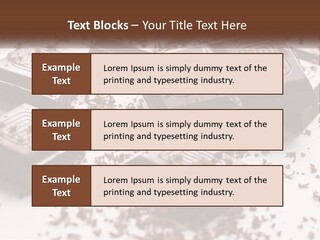 A Pile Of Chocolate Pieces With A Bite Taken Out Of It PowerPoint Template