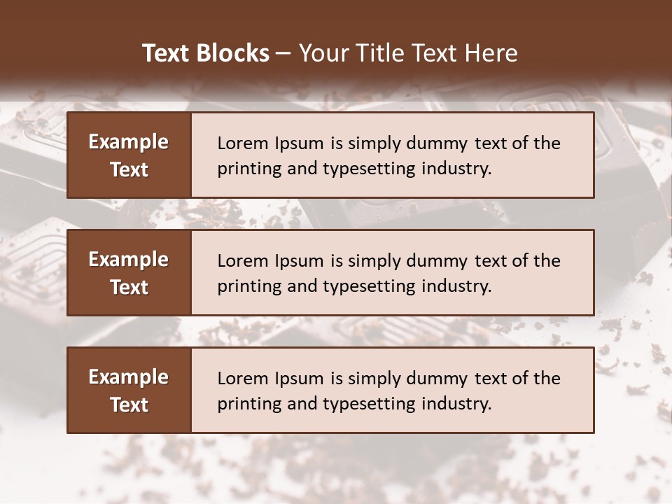 A Pile Of Chocolate Pieces With A Bite Taken Out Of It PowerPoint Template