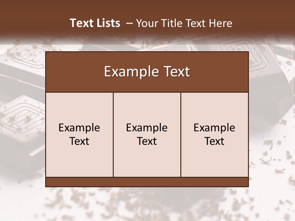 A Pile Of Chocolate Pieces With A Bite Taken Out Of It PowerPoint Template