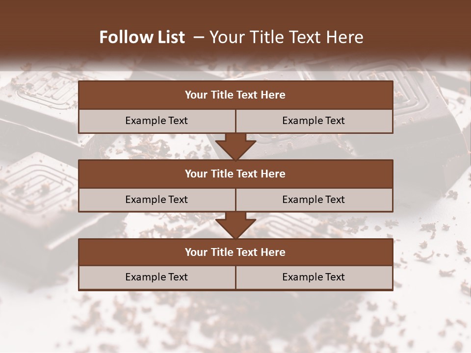 A Pile Of Chocolate Pieces With A Bite Taken Out Of It PowerPoint Template