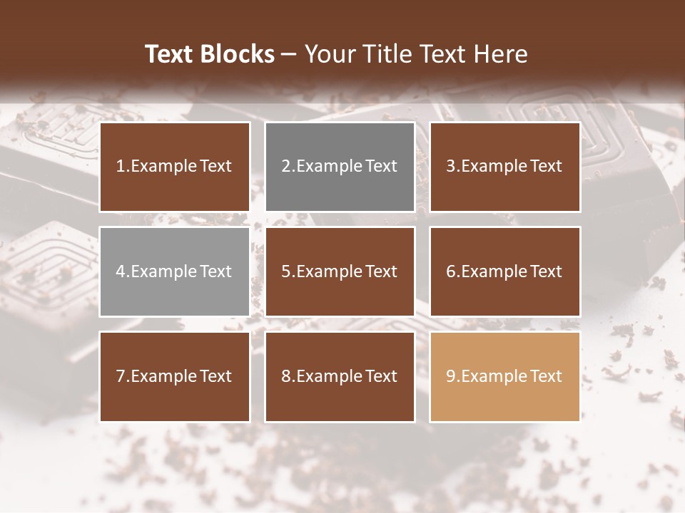 A Pile Of Chocolate Pieces With A Bite Taken Out Of It PowerPoint Template