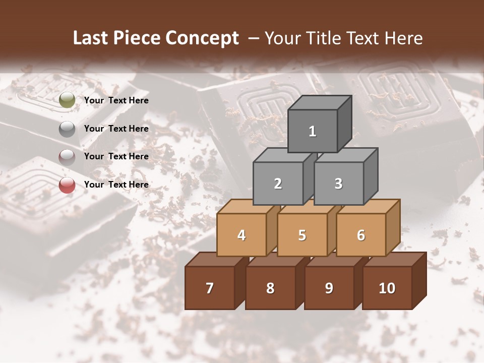 A Pile Of Chocolate Pieces With A Bite Taken Out Of It PowerPoint Template