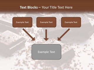 A Pile Of Chocolate Pieces With A Bite Taken Out Of It PowerPoint Template