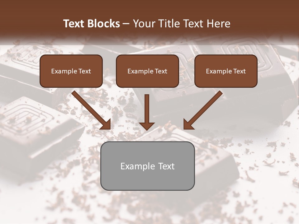 A Pile Of Chocolate Pieces With A Bite Taken Out Of It PowerPoint Template