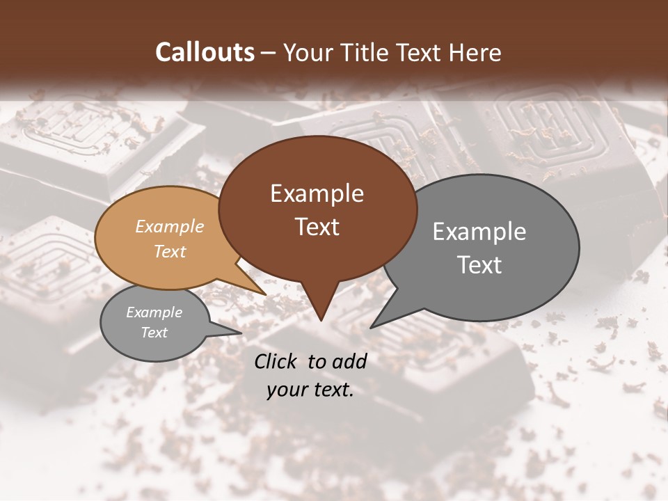 A Pile Of Chocolate Pieces With A Bite Taken Out Of It PowerPoint Template