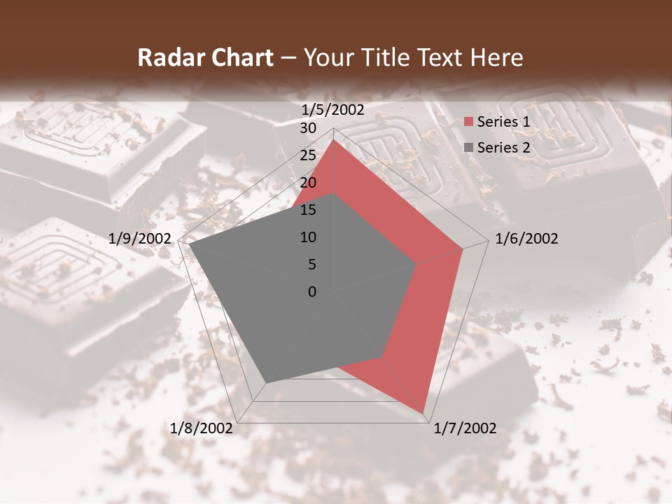 A Pile Of Chocolate Pieces With A Bite Taken Out Of It PowerPoint Template