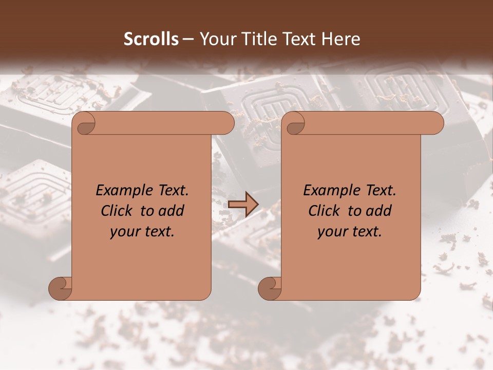 A Pile Of Chocolate Pieces With A Bite Taken Out Of It PowerPoint Template