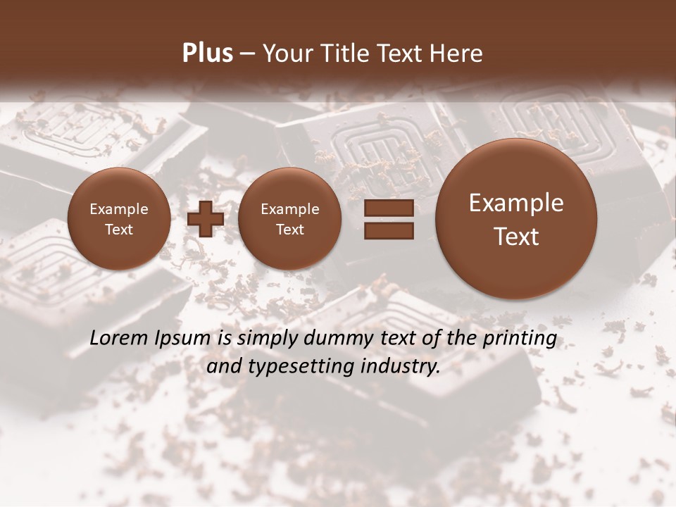 A Pile Of Chocolate Pieces With A Bite Taken Out Of It PowerPoint Template