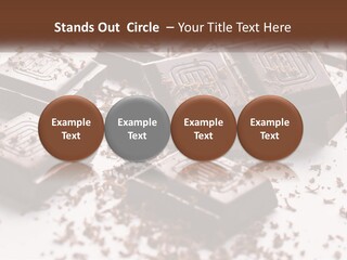 A Pile Of Chocolate Pieces With A Bite Taken Out Of It PowerPoint Template