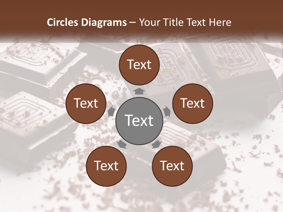 A Pile Of Chocolate Pieces With A Bite Taken Out Of It PowerPoint Template