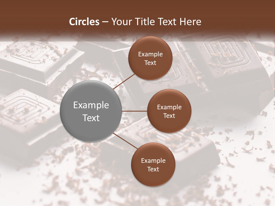 A Pile Of Chocolate Pieces With A Bite Taken Out Of It PowerPoint Template