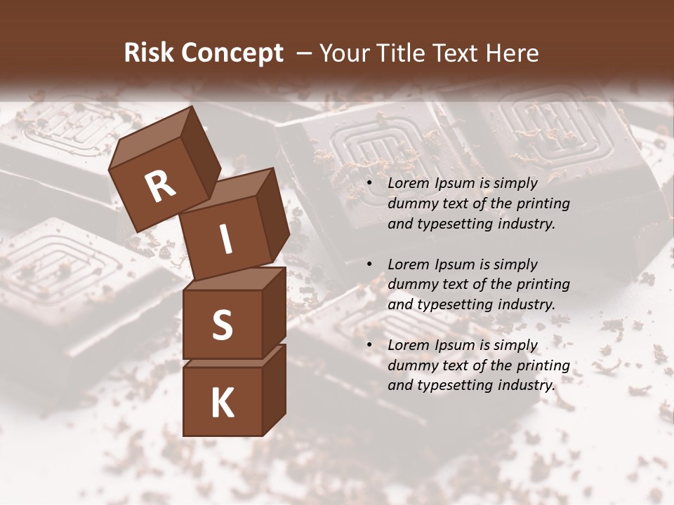 A Pile Of Chocolate Pieces With A Bite Taken Out Of It PowerPoint Template