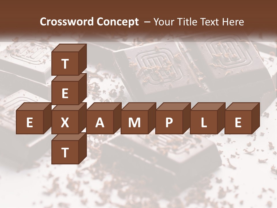 A Pile Of Chocolate Pieces With A Bite Taken Out Of It PowerPoint Template