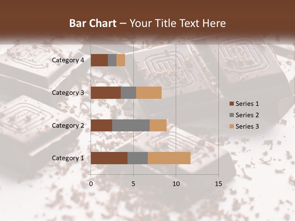 A Pile Of Chocolate Pieces With A Bite Taken Out Of It PowerPoint Template