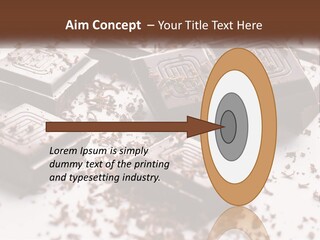 A Pile Of Chocolate Pieces With A Bite Taken Out Of It PowerPoint Template