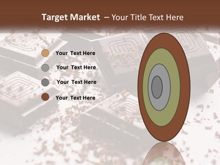 A Pile Of Chocolate Pieces With A Bite Taken Out Of It PowerPoint Template
